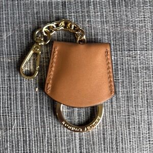 RADLEY LONDON Tan faux Leather Keychain with Gold Hardware